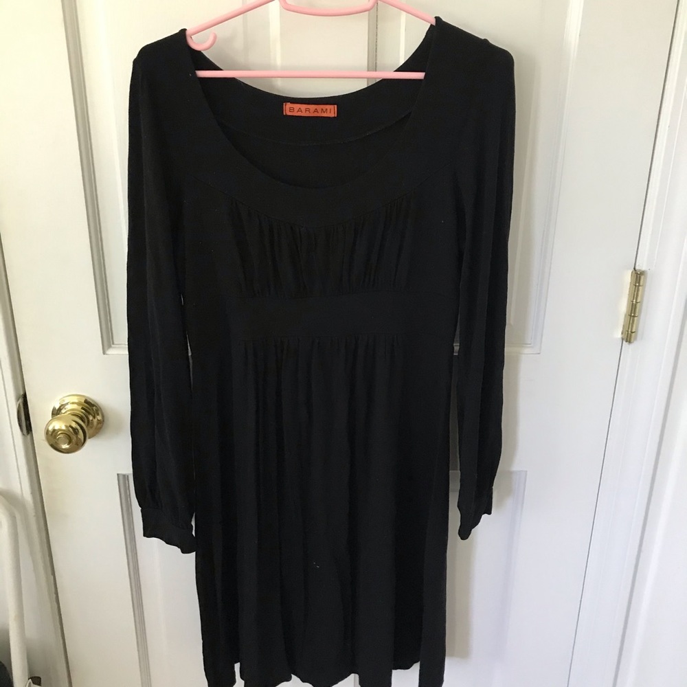Scoop Neck Black Dress
